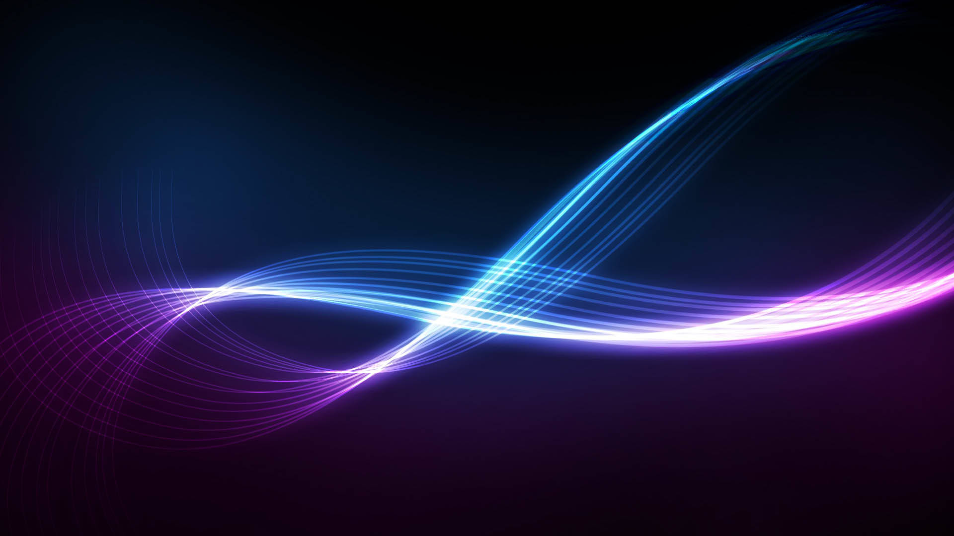 glowing lines, blue, purple, Full HD Desktop Wallpaper