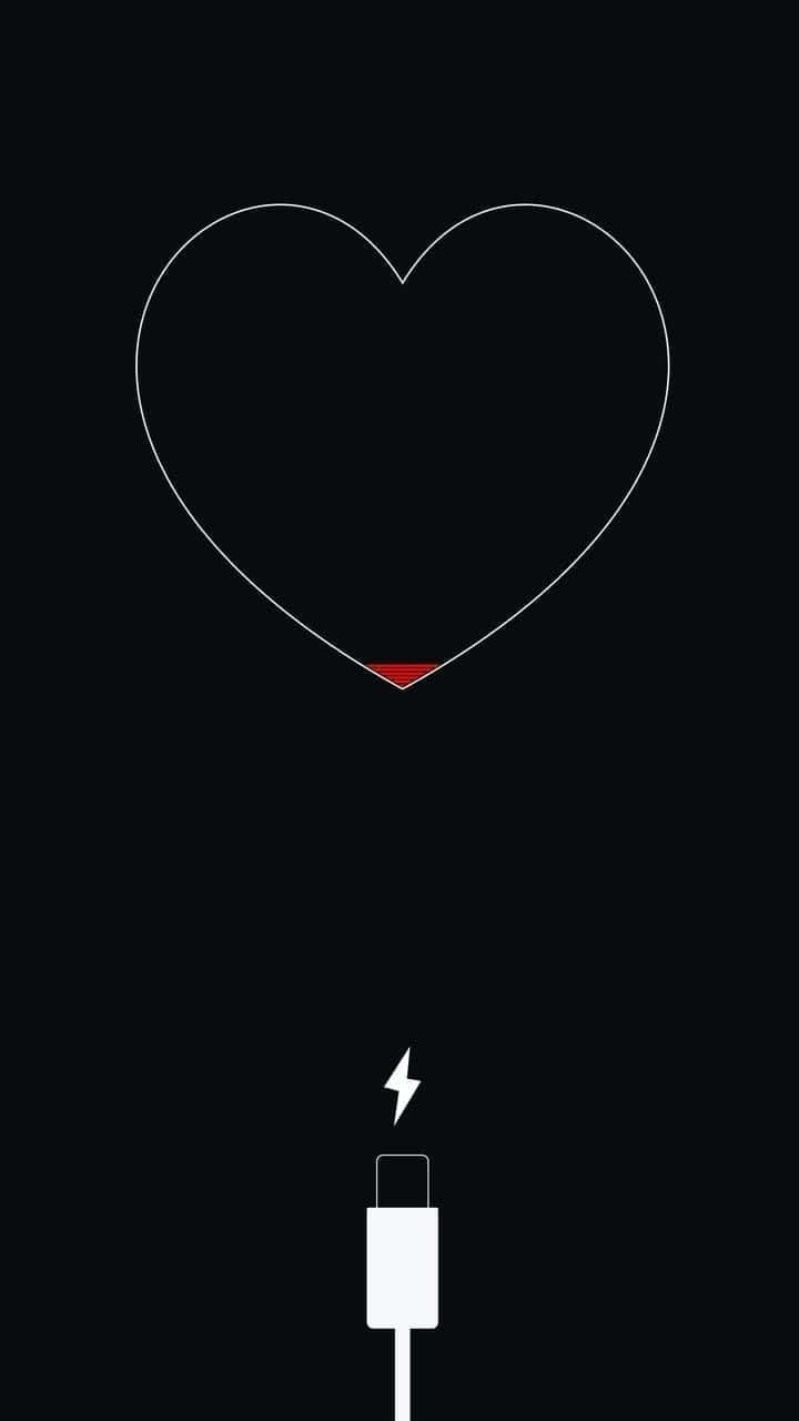 black heart, glittering stars, mystical atmosphere, HD Phone Wallpaper