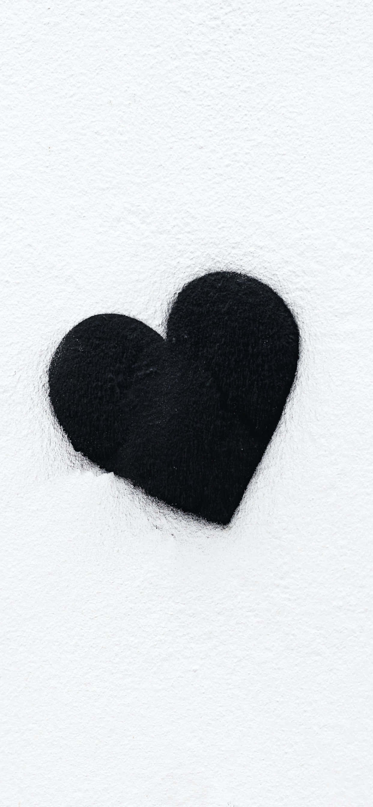 black heart, textured white paper, soft shadowing, 2K Phone Wallpaper