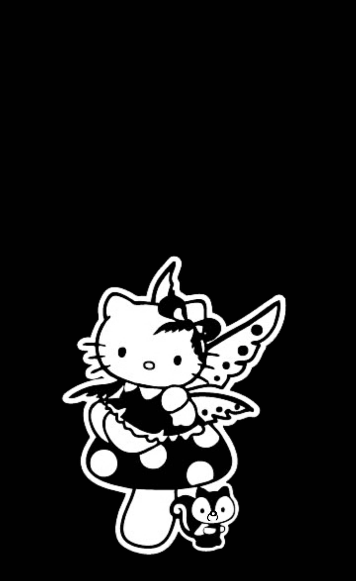 Hello Kitty, fairy costume, spotted mushroom, Full HD Phone Wallpaper