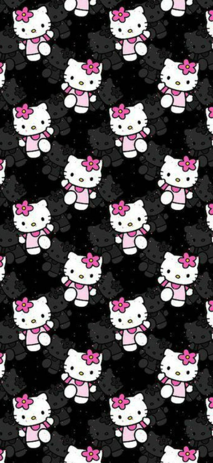 Hello Kitty, pink scarves, flower headbands, HD Phone Wallpaper