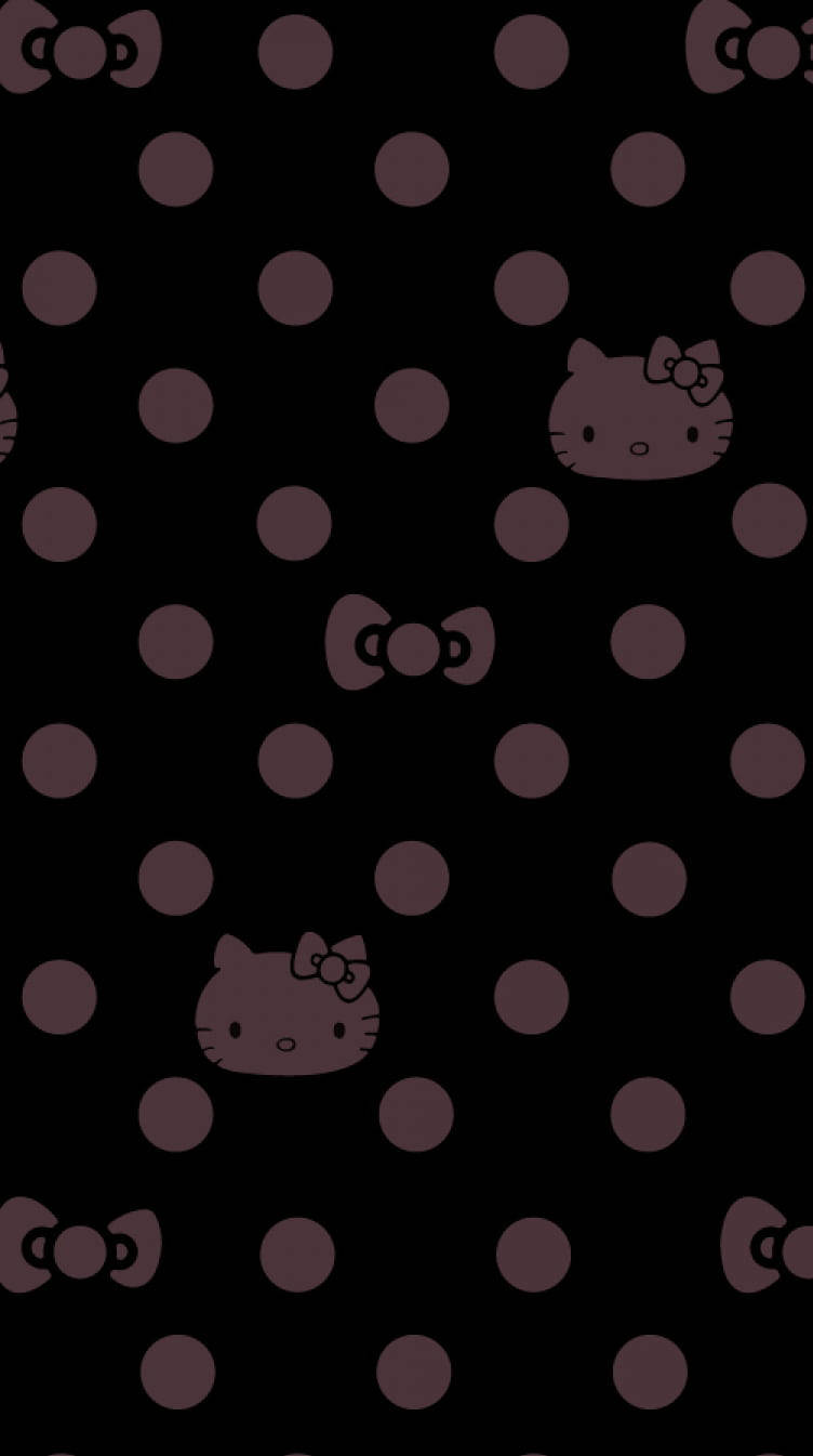 Hello Kitty, pink polka dots, muted tones, HD Phone Wallpaper