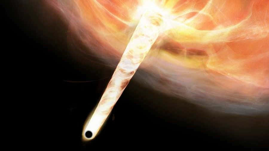 black hole sun, cosmic jet, accretion disk, SD Desktop Wallpaper