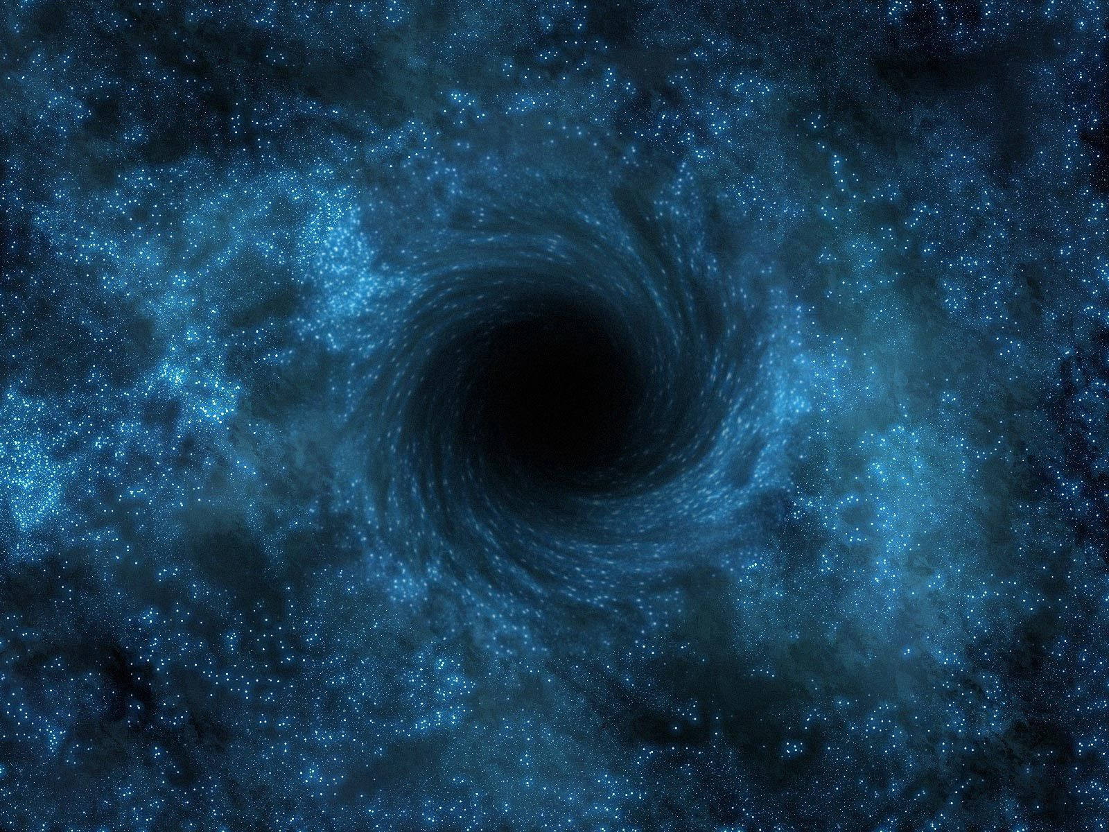 Light Blue Super Nova Black Hole, swirling cosmic vortex, deep blue stars, HD Desktop Wallpaper