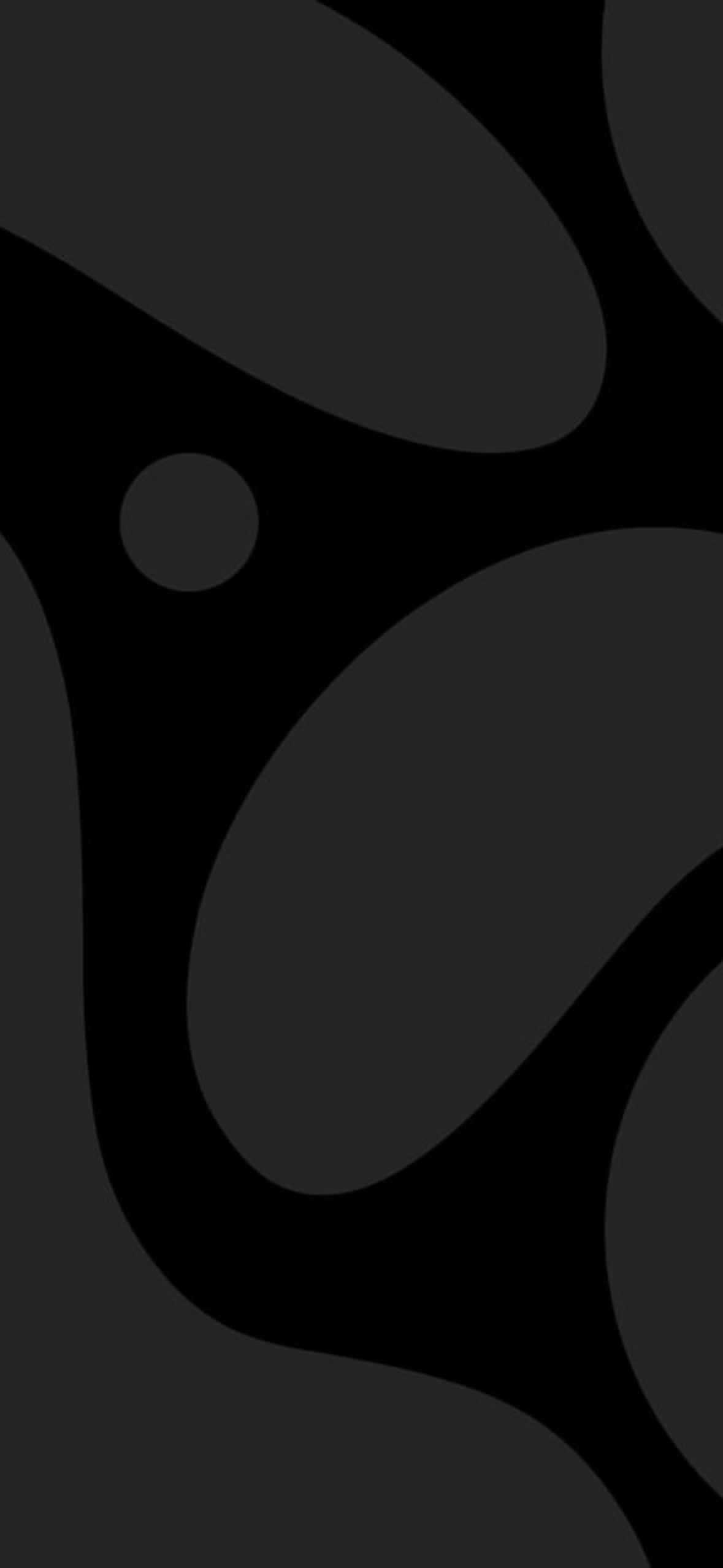 abstract minimalist wallpaper, flowing dark gray organic shapes, black background, Full HD Phone Wallpaper