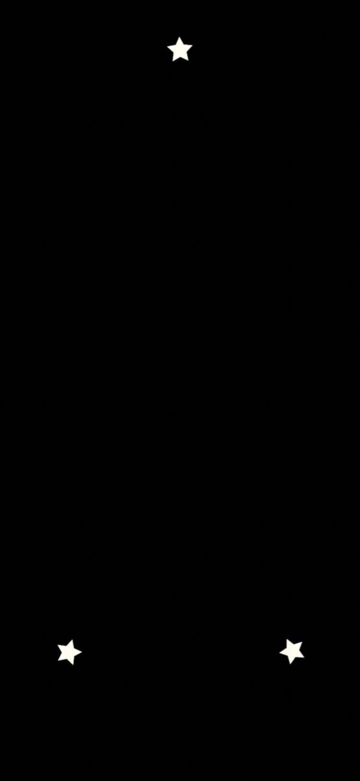 minimalist starry night, white stars, solid black background, Full HD Phone Wallpaper