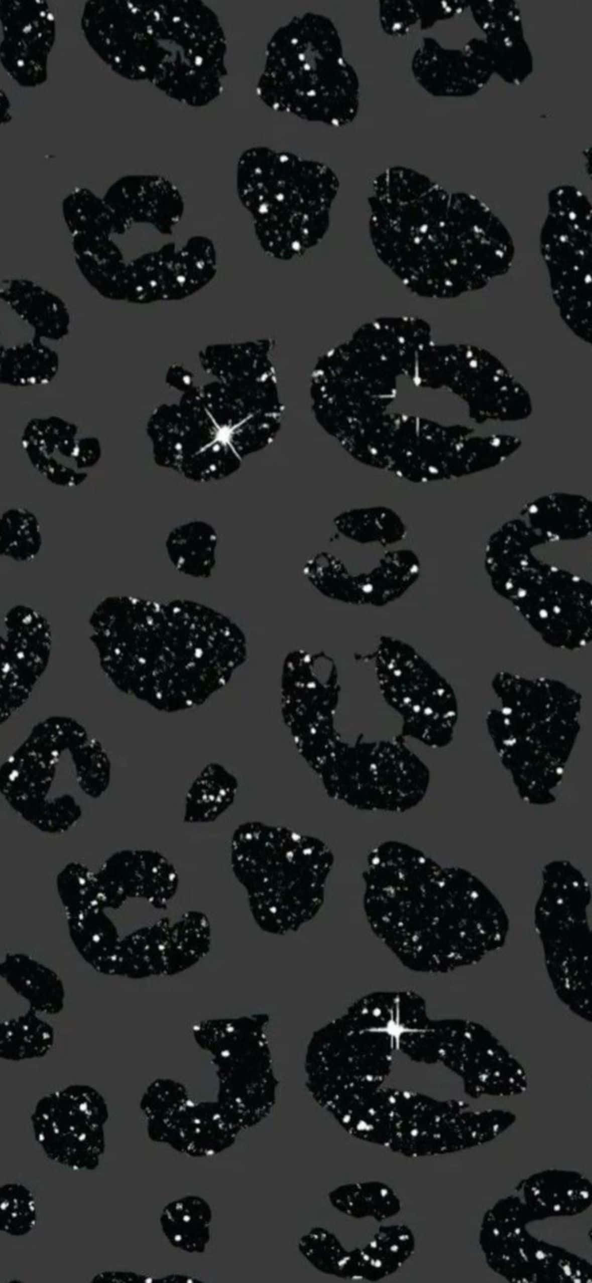 abstract black leopard spots pattern, dark gray wallpaper, black glittery leopard spots, Full HD Phone Wallpaper