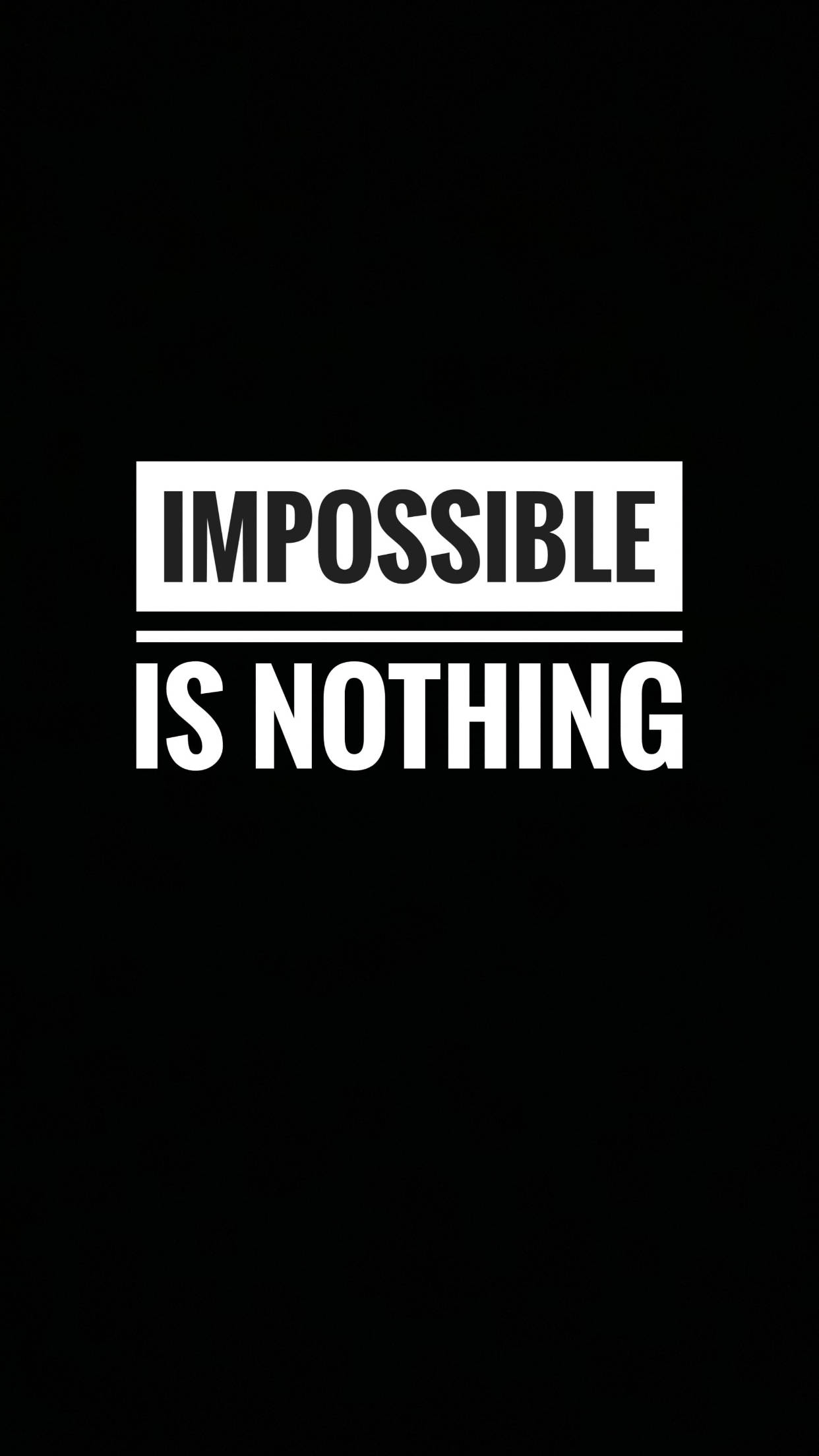 Black iPhone 6 Plus, white text, stark black background, Full HD Phone Wallpaper
