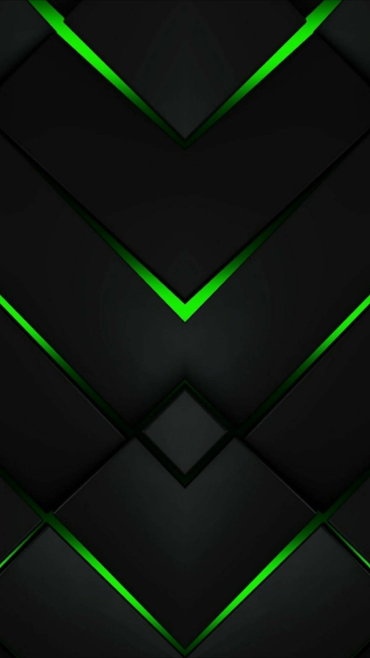 iPhone 6 Plus, Deep Black, vibrant green, Full HD Phone Wallpaper