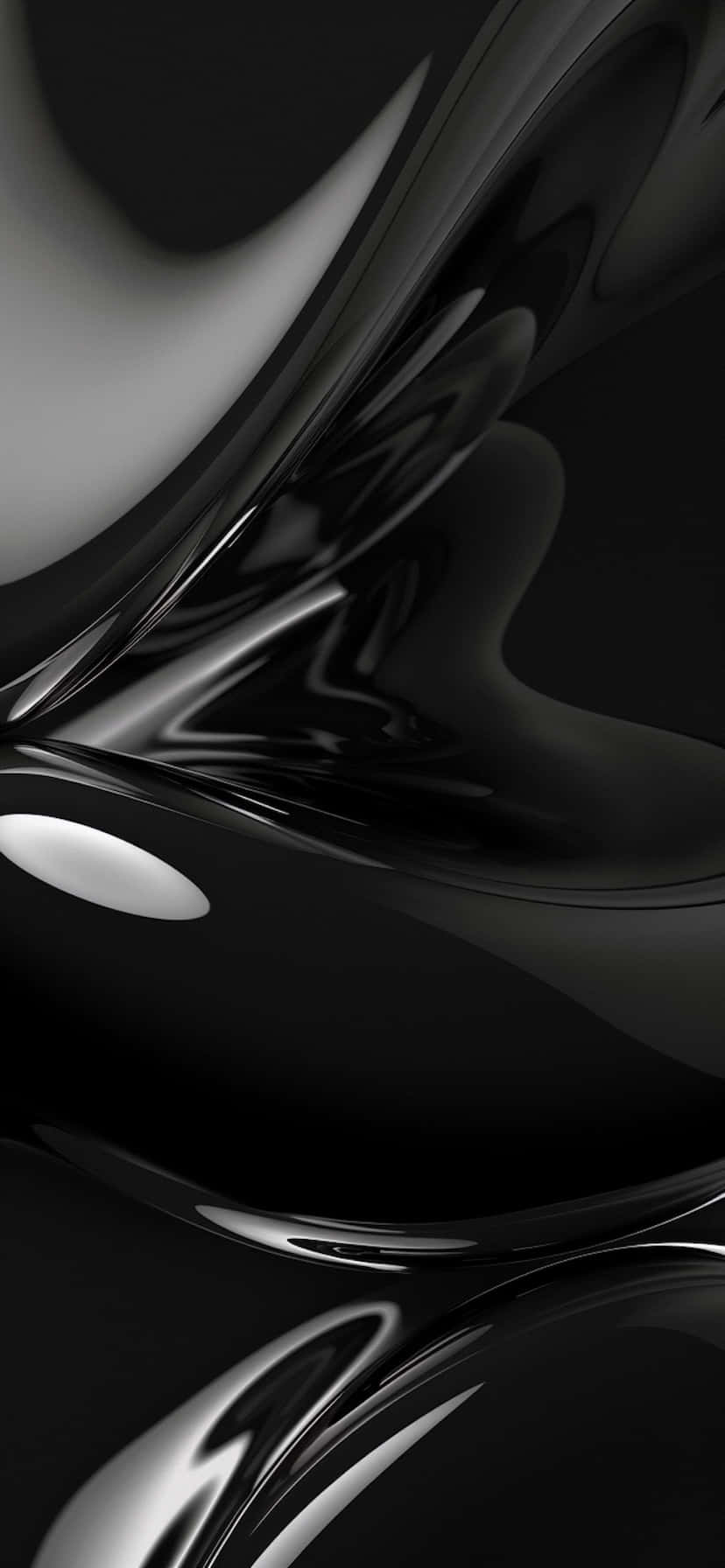 Black iPhone Xr, abstract design, glossy curves, HD Phone Wallpaper