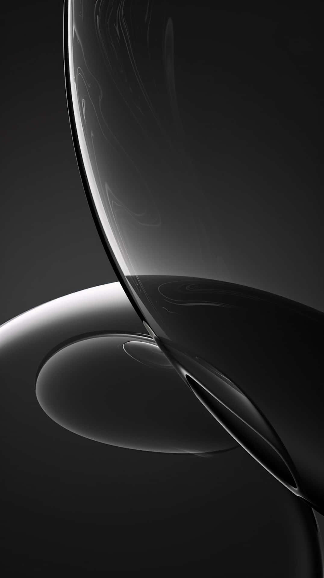 Black iPhone Xr, glossy black, abstract spheres, Full HD Phone Wallpaper
