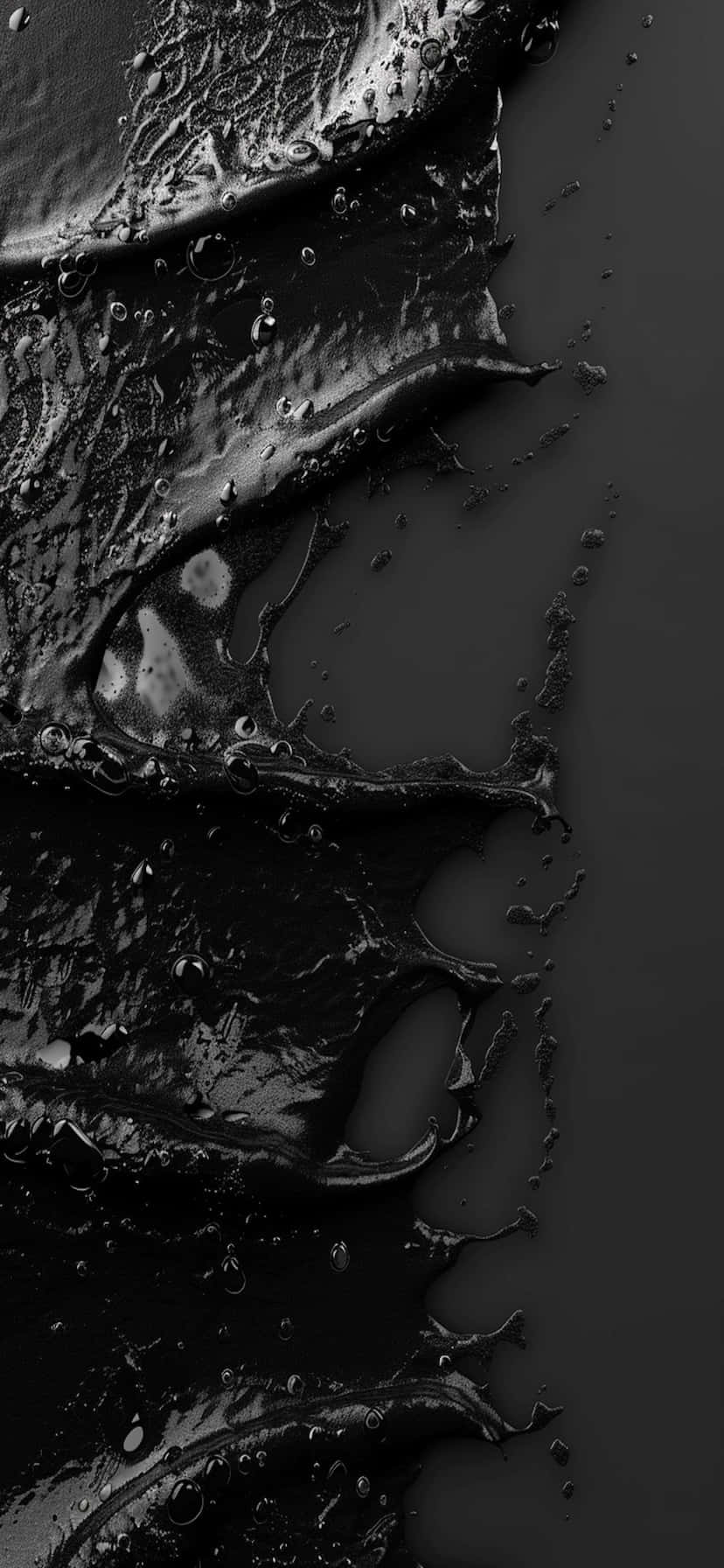 Black iPhone Xr, glossy black liquid, ripples, HD Phone Wallpaper
