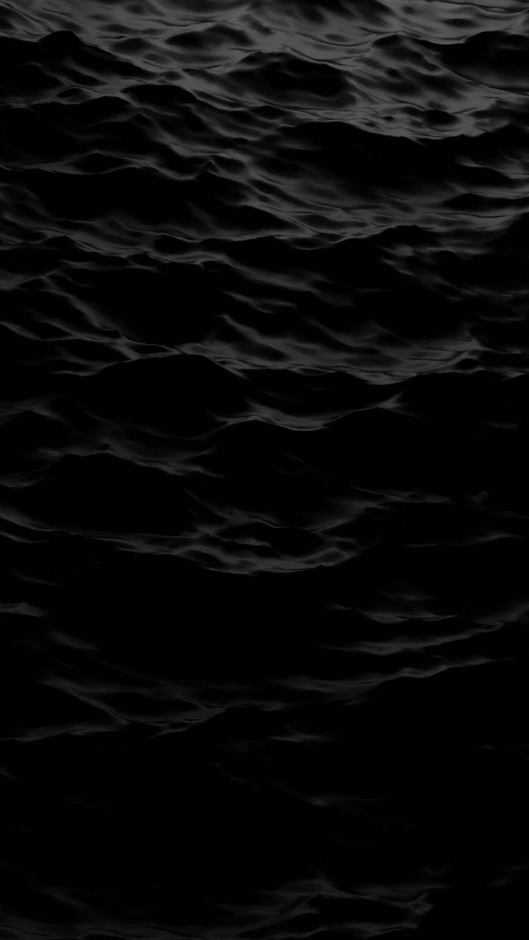 Plain Black iPhone, waves, dark textured water ripples, Full HD Phone Wallpaper