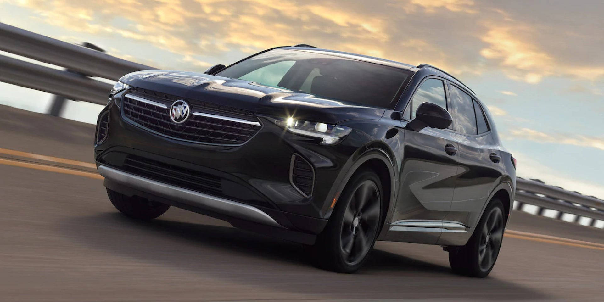 2021 Buick Envision, black, sunset, Full HD Desktop Wallpaper