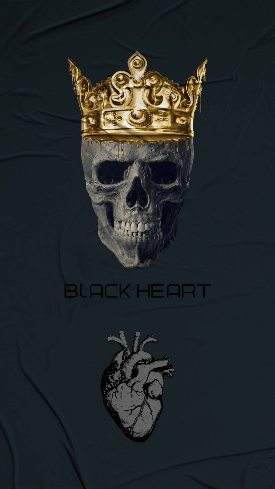 King, crowned skull, dripping gold, Full HD Phone Wallpaper