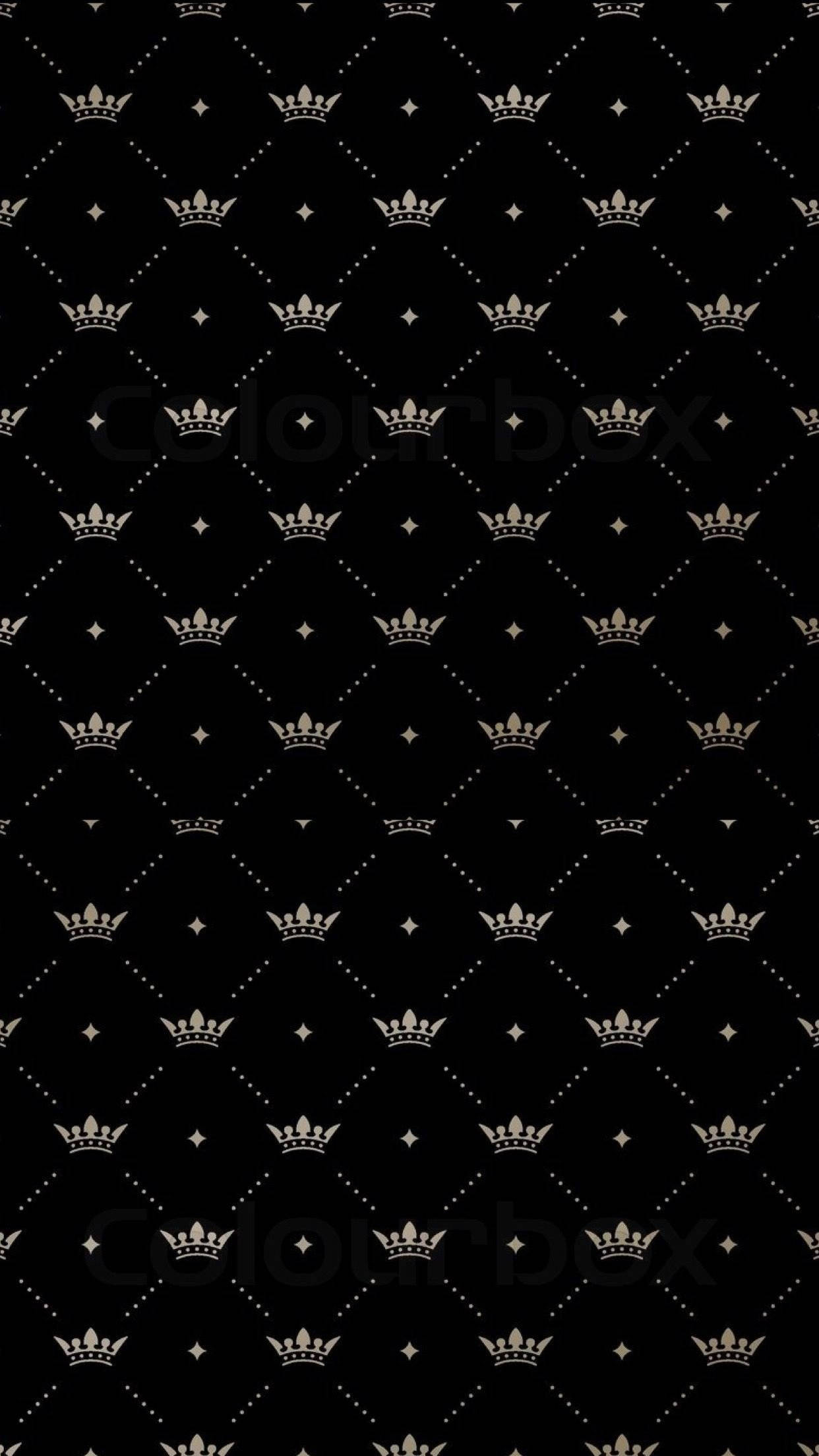 Black King, gold crowns, diamonds, Full HD Phone Wallpaper