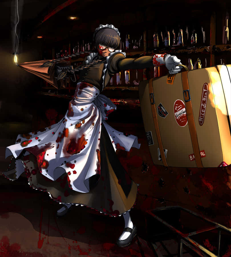 Roberta, Black Lagoon, battle scene, SD Phone Wallpaper