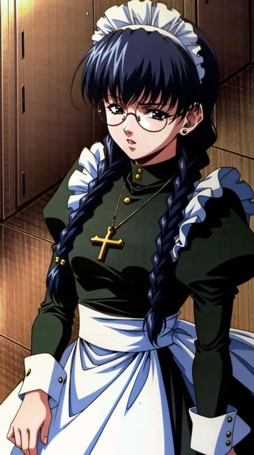 Roberta, Black Lagoon, maid outfit, SD Phone Wallpaper