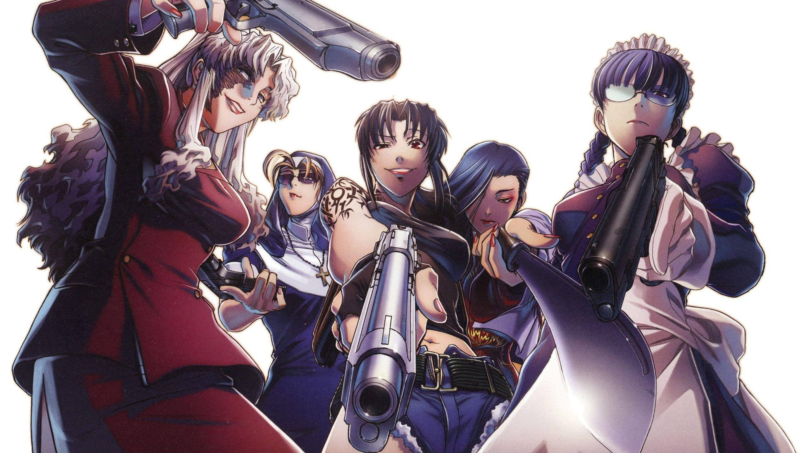 Black Lagoon, anime girls, stylish outfits, 2K Desktop Wallpaper