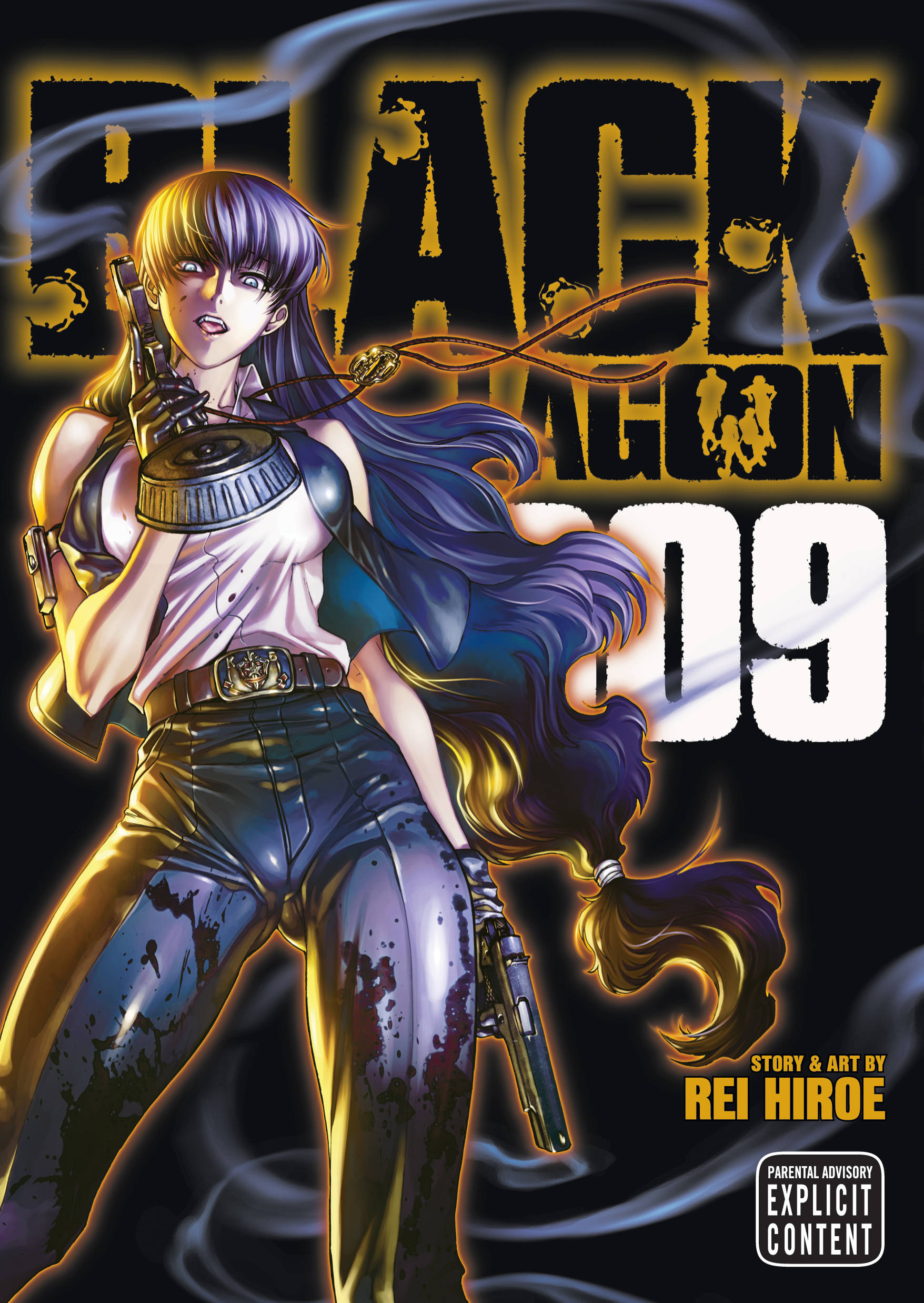 Black Lagoon, purple hair, guns, Full HD Phone Wallpaper
