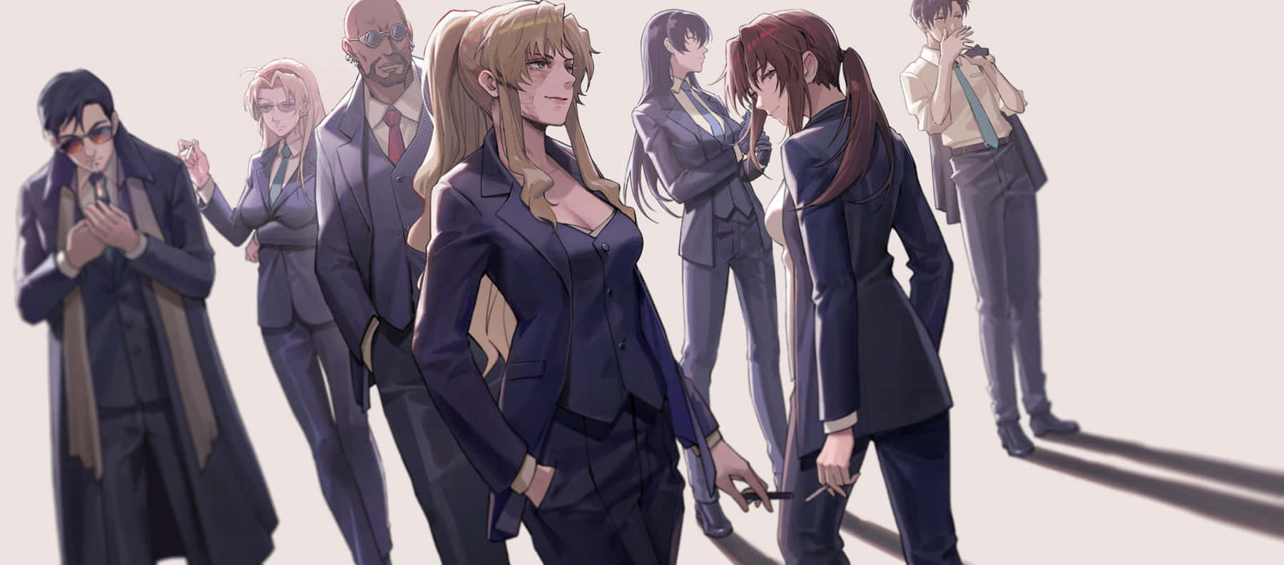 Black Lagoon, character lineup, anime characters, HD Desktop Wallpaper
