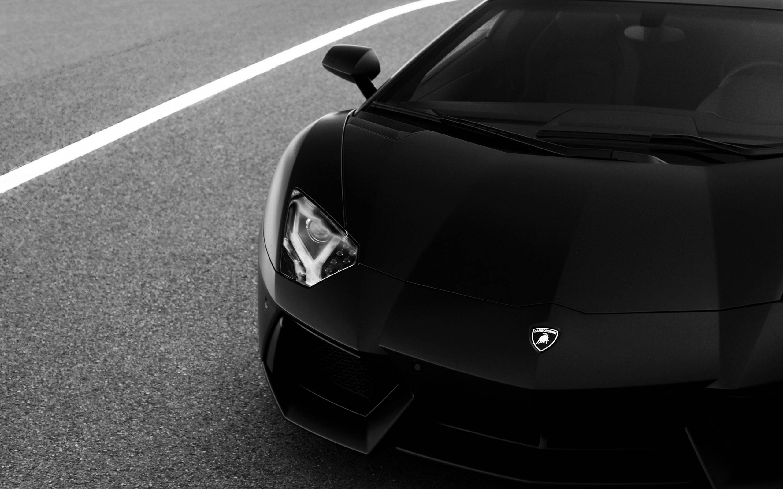 Lamborghini, black, sports car, 2K Desktop Wallpaper