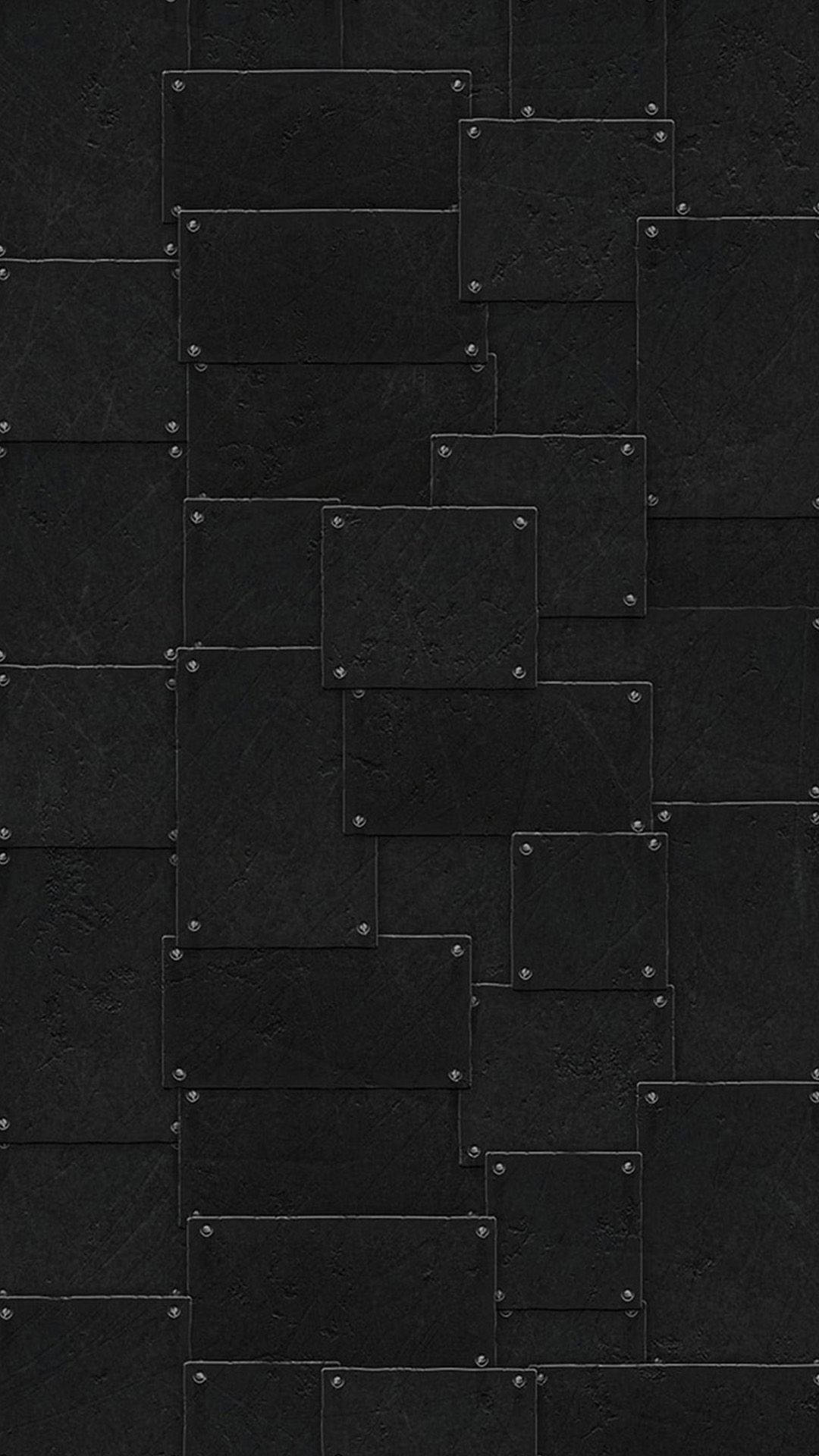 black leather iPhone, dark textured metal plates, geometric pattern, Full HD Phone Wallpaper