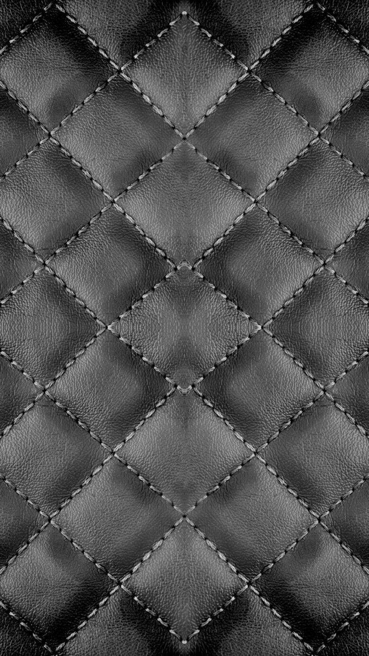 black leather, diamond stitching, quilted leather, HD Phone Wallpaper