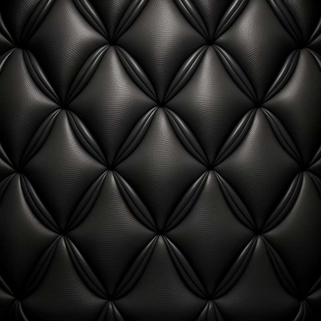 black leather, diamond tufted stitching, subtle sheen, SD Desktop Wallpaper