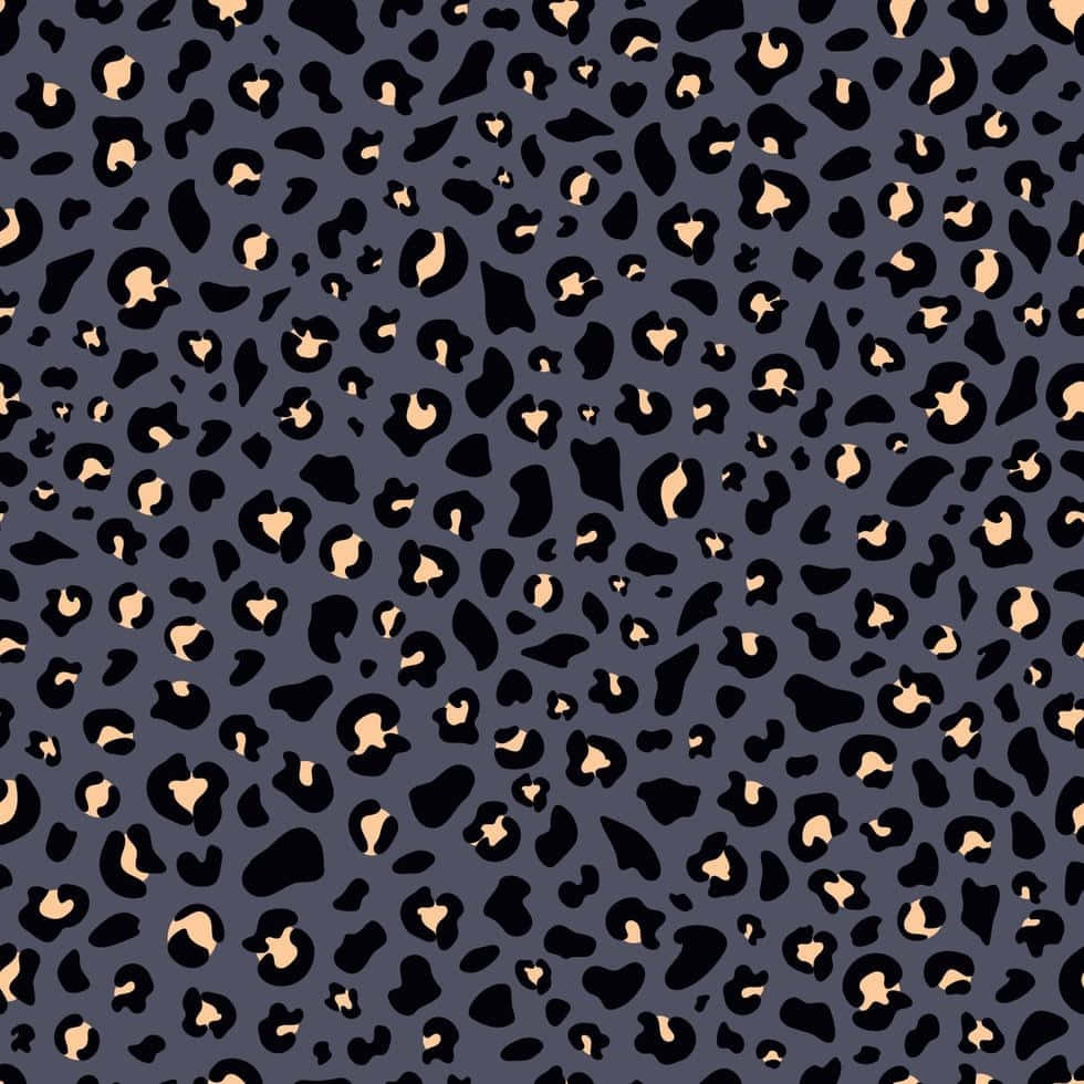 abstract black leopard print pattern, black and beige spots, dark gray background, SD Desktop Wallpaper