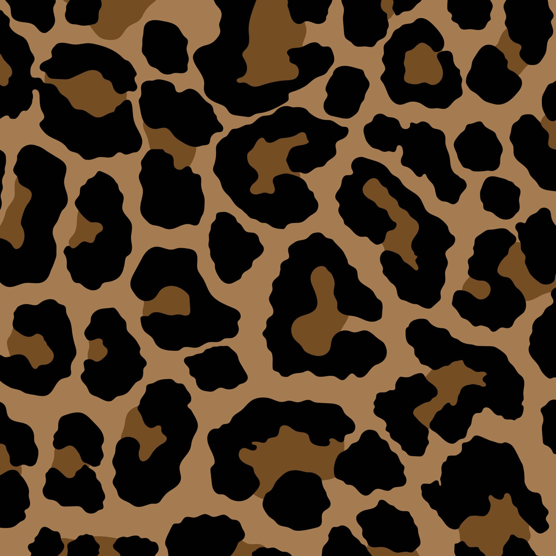black leopard print pattern, bold black rosettes, tan background, Full HD Desktop Wallpaper
