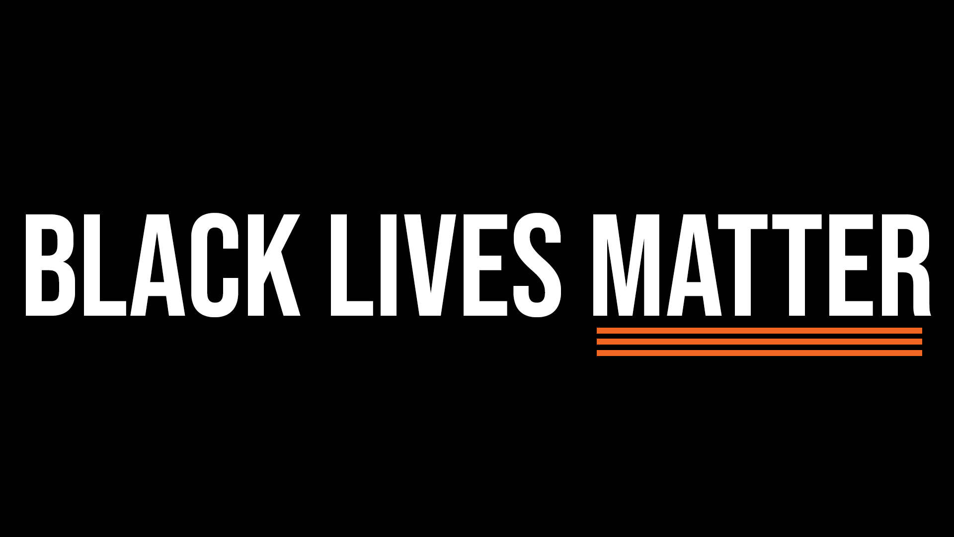 BLACK LIVES MATTER, white text, black background, Full HD Desktop Wallpaper