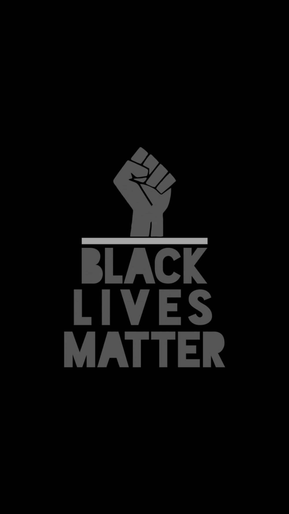 Black Lives Matter, raised fist symbol, bold text, HD Phone Wallpaper