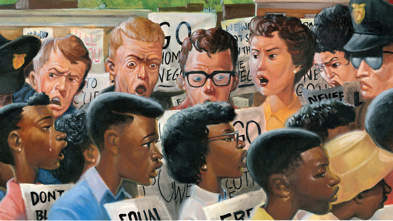 Black culture, oil painting, protest, HD Desktop Wallpaper