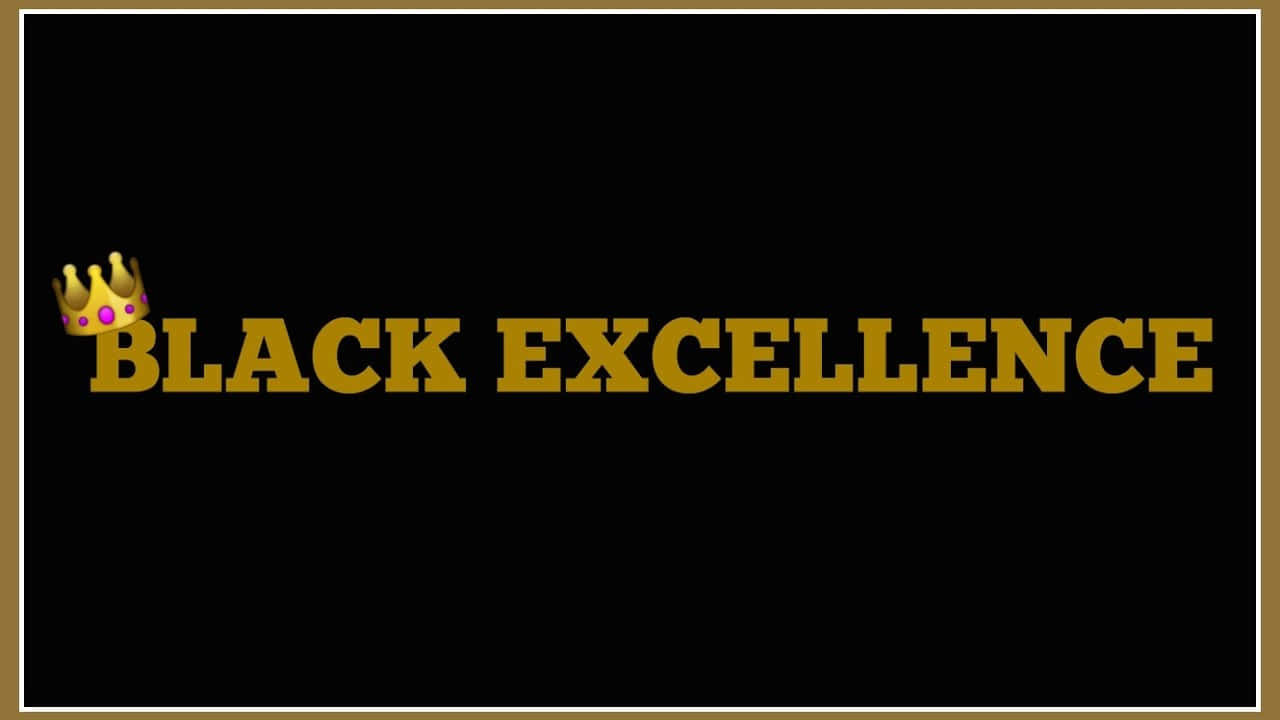 BLACK EXCELLENCE, gold, crown icon, HD Desktop Wallpaper