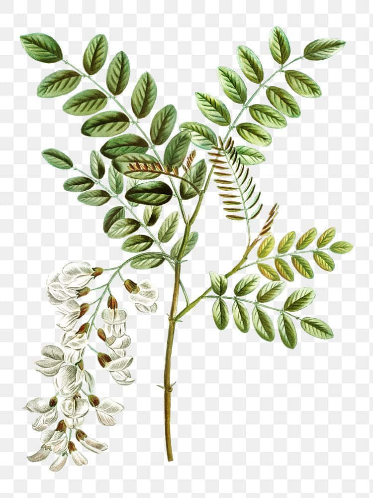 Black Locust, flowering plant, green compound leaves, SD Phone Wallpaper