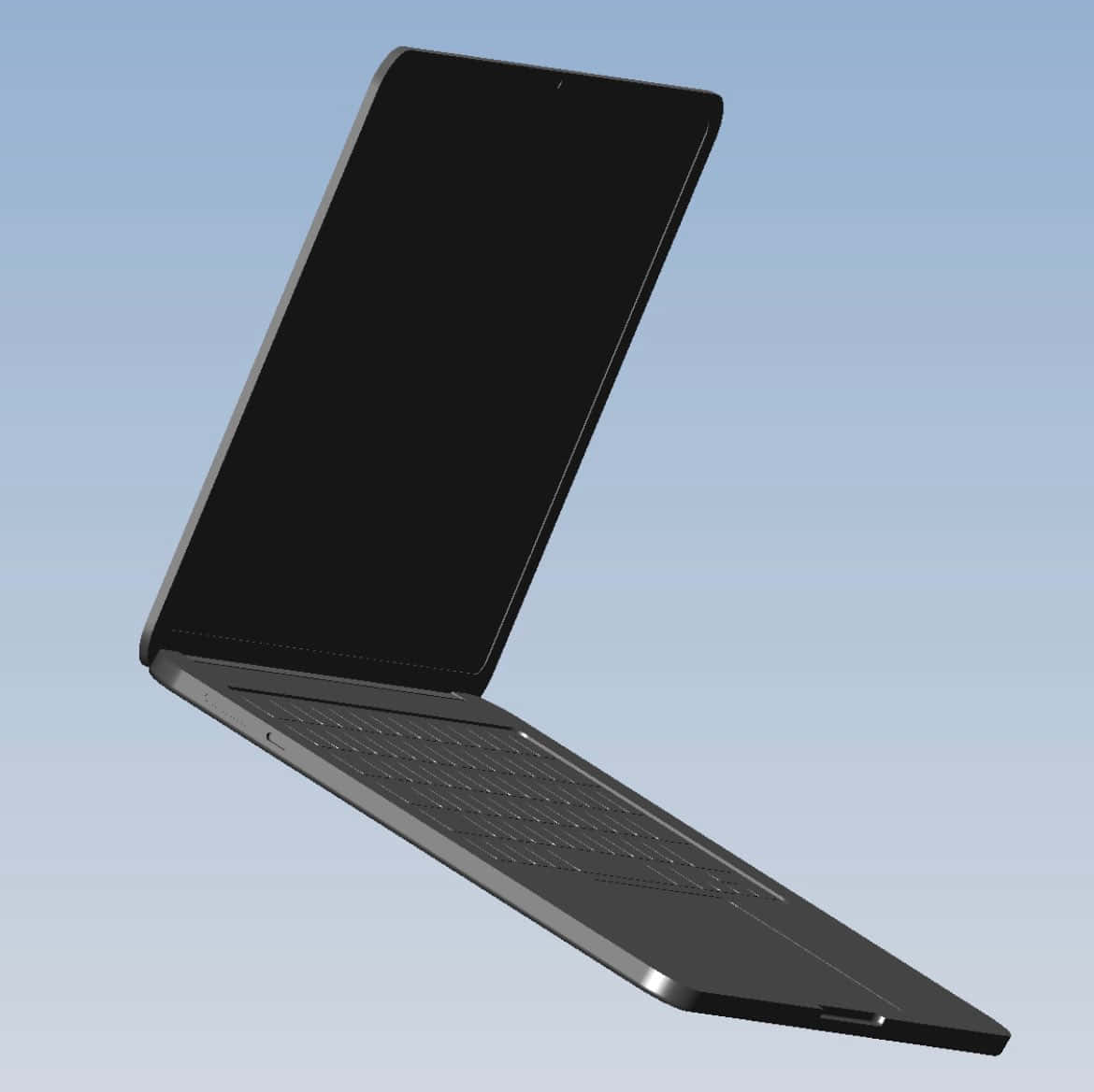 Black Macbook, sleek, black laptop, SD Desktop Wallpaper