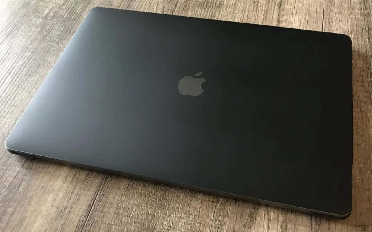 Black Macbook, Apple laptop, sleek black, HD Desktop Wallpaper