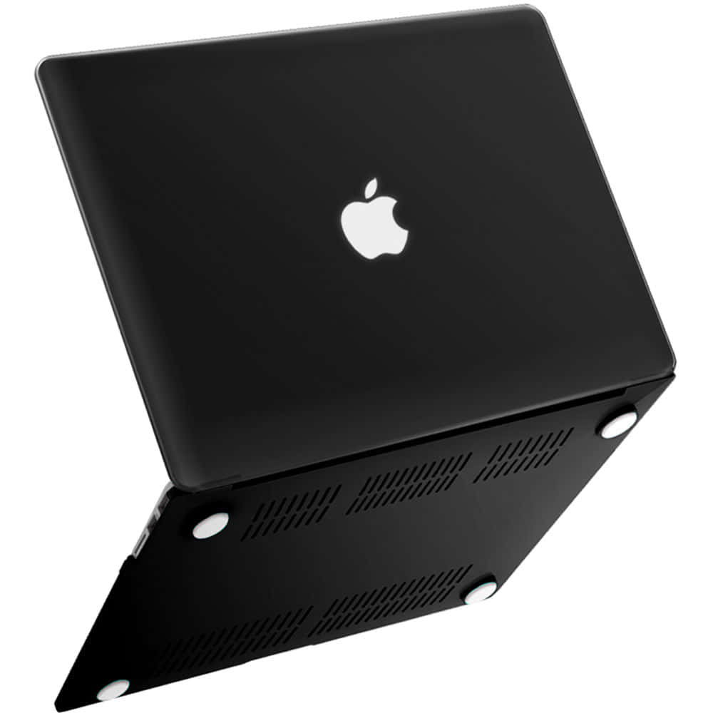 Black Macbook, Apple laptop, sleek black, SD Desktop Wallpaper