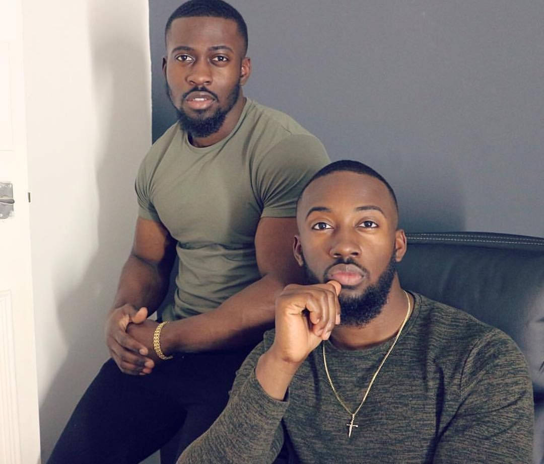 duo, handsome black man, black leather chair, SD Desktop Wallpaper