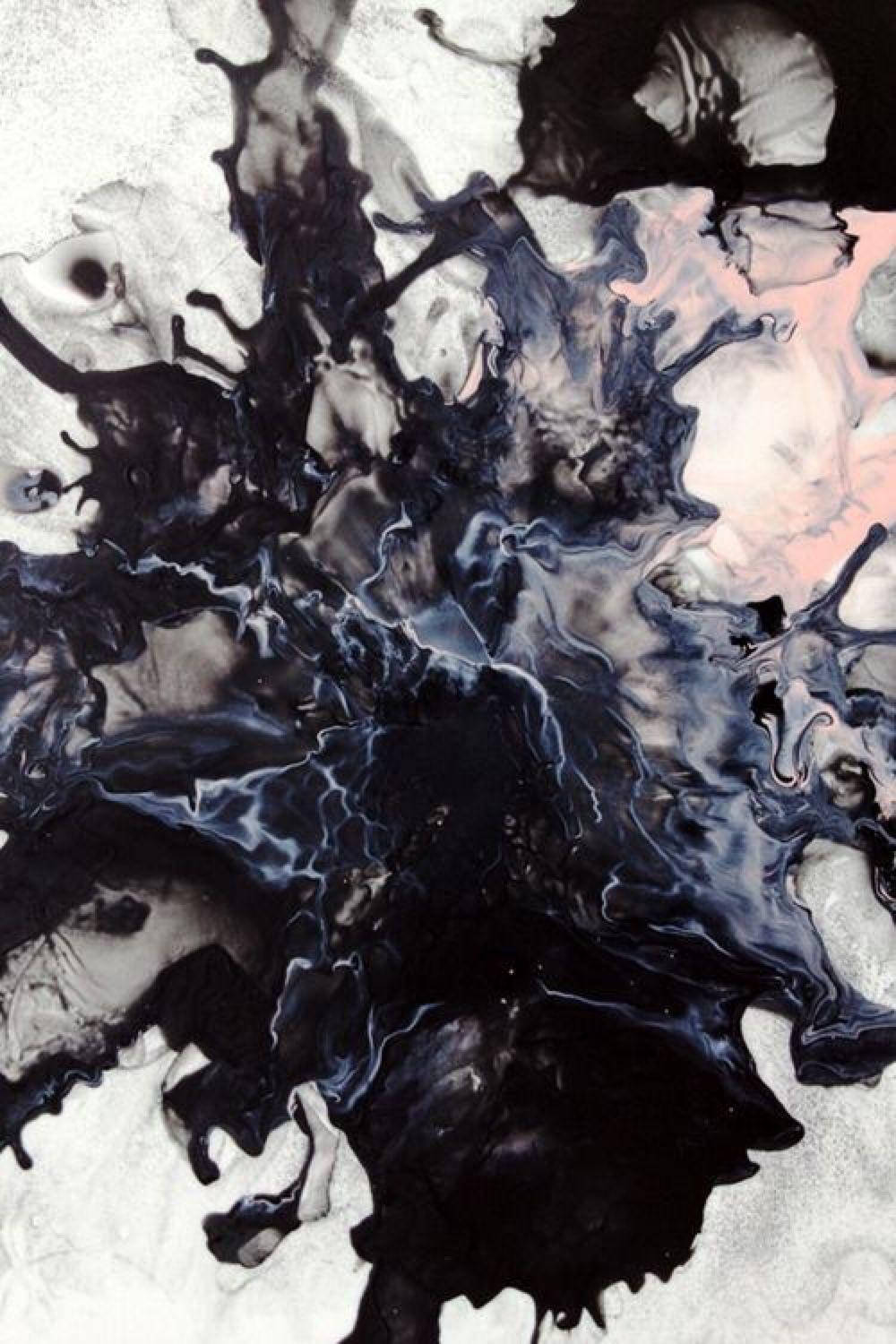 Multi-Colored Black Marble iPhone, black ink, white background, HD Phone Wallpaper