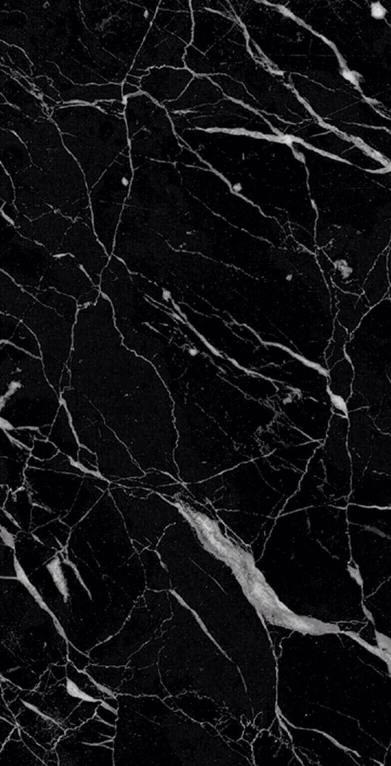 black marble, white veining, sleek, HD Phone Wallpaper