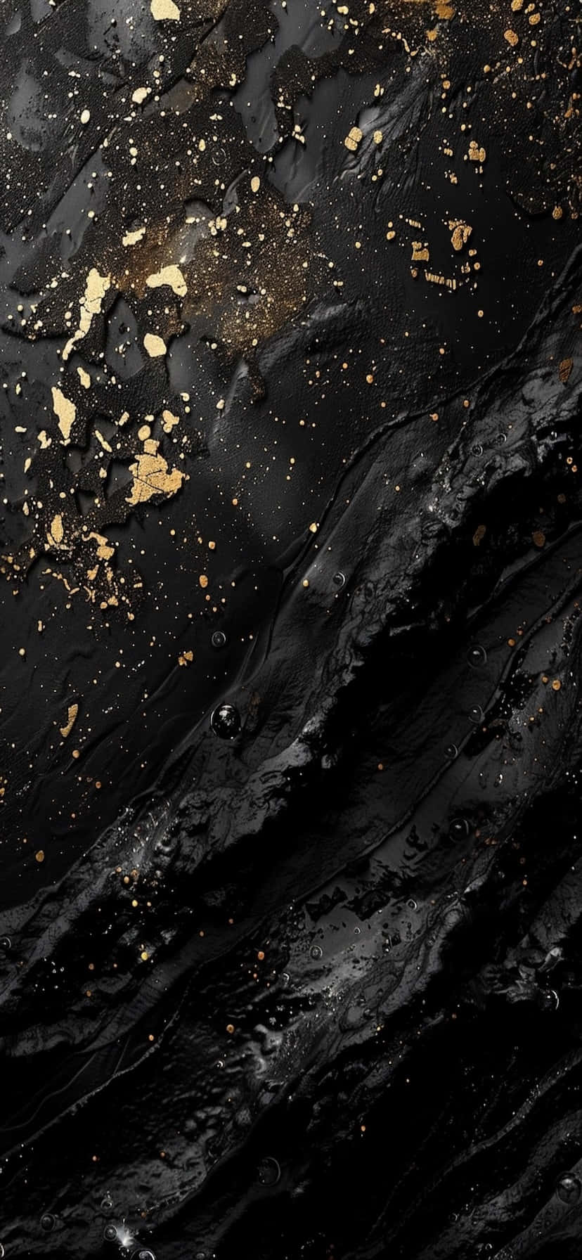 Black Gold Marble Texture, black marble, golden flecks, HD Phone Wallpaper