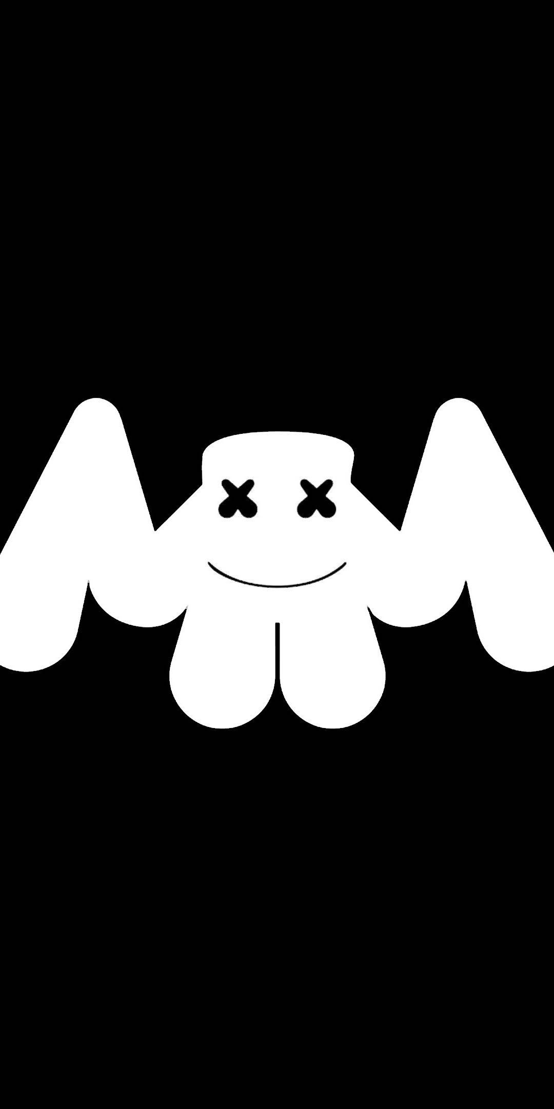 White And Black Marshmello, x eyes, smile, Full HD Phone Wallpaper