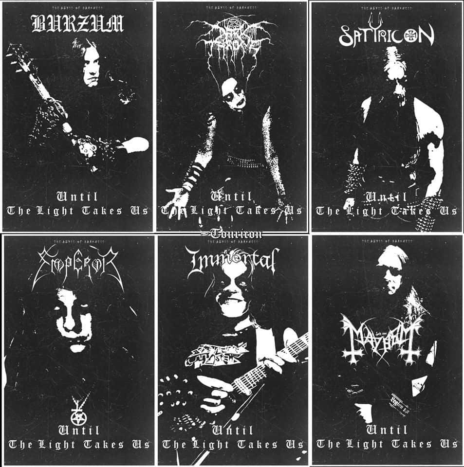 black metal music, black-and-white metal band album covers, grotesque figures, SD Phone Wallpaper