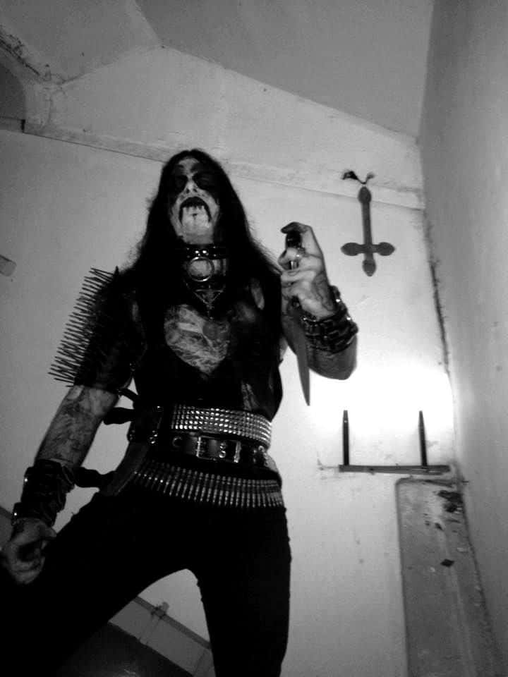 black metal music, dark gothic attire, spiked accessories, SD Phone Wallpaper