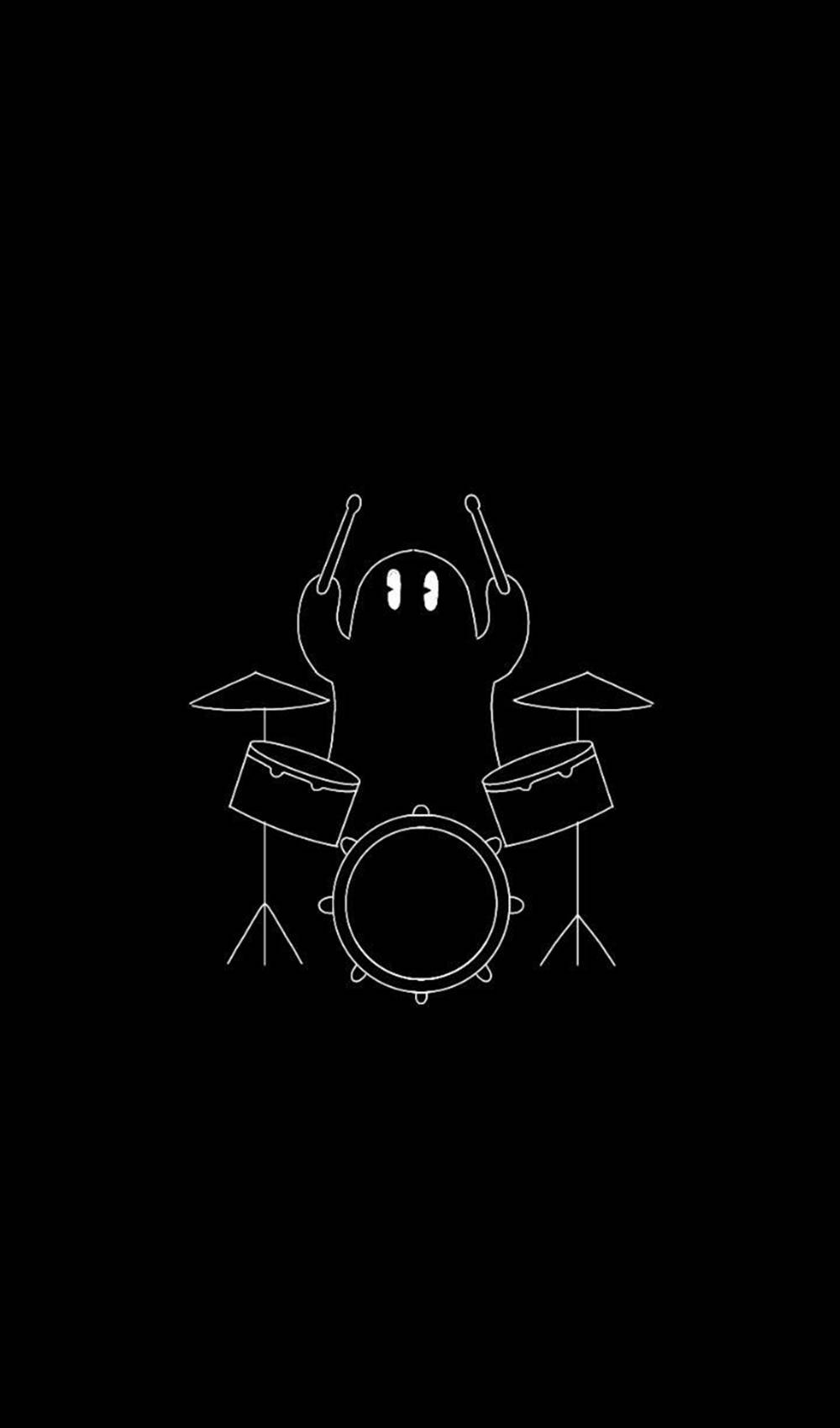 Drummer Ghost Aesthetic, ghost, drums, HD Phone Wallpaper