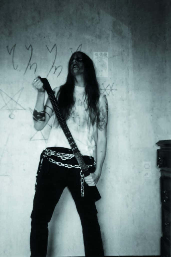 black metal music, long dark hair, tattoos, SD Phone Wallpaper