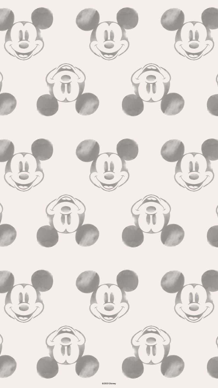 Black Mickey Mouse Phone, Mickey Mouse, monochrome, HD Phone Wallpaper