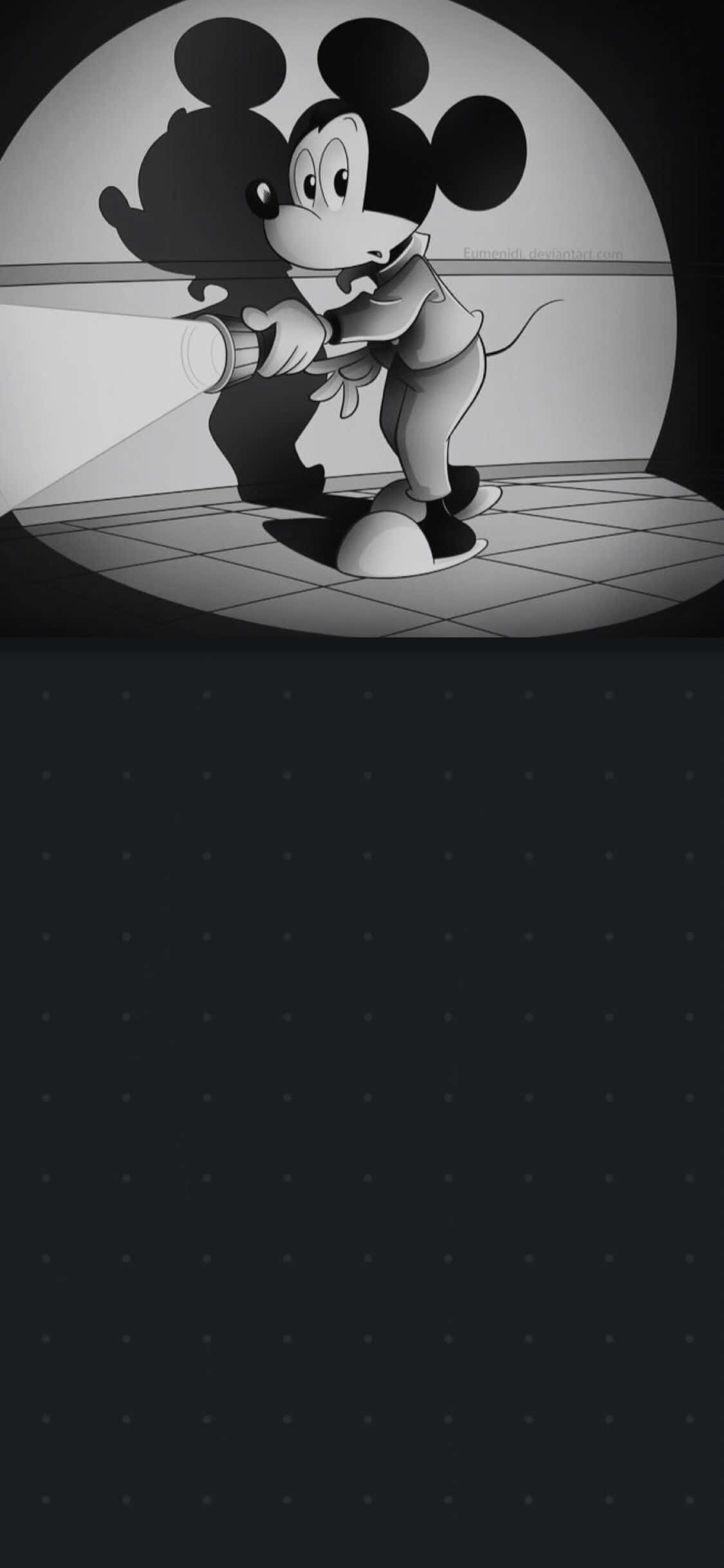Black Mickey Mouse Phone, Mickey Mouse, black and white, Full HD Phone Wallpaper